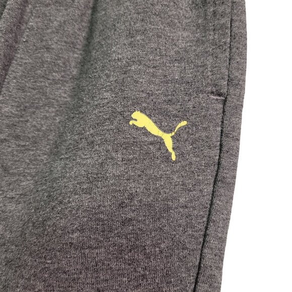Puma Toddler Jogger Sweatpants Gray & Yellow Logo Size 2T Used - Picture 4 of 9
